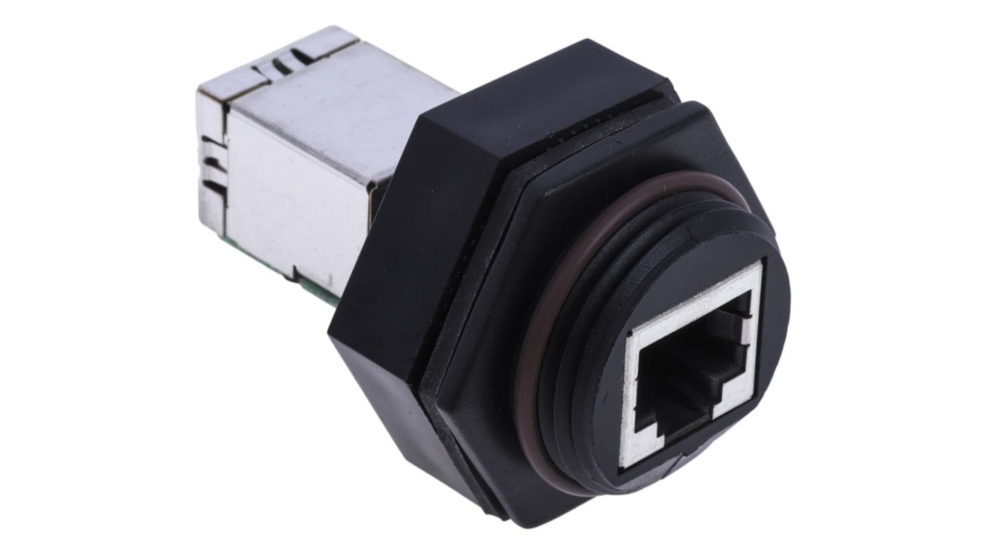 TE Connectivity 1546413 Series Female RJ45 Connector, Panel Mount, Cat5