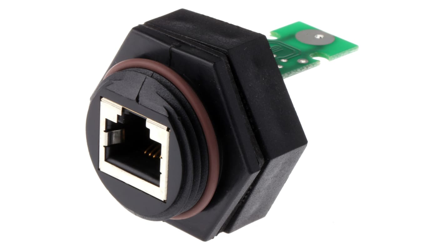 Conector RJ45 Cat5 Hembra TE Connectivity serie 1-1546409, de 8 vías