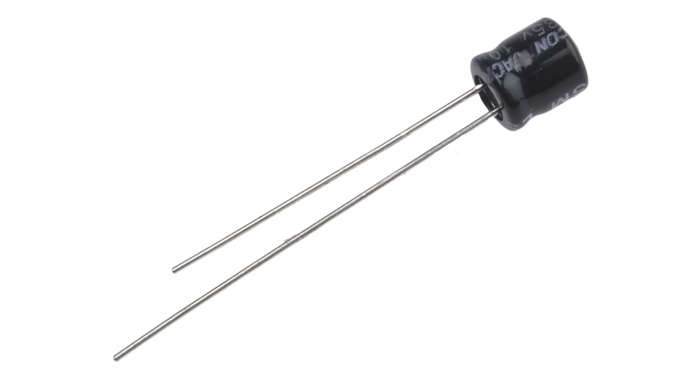 RS PRO, THT Aluminium-Elektrolyt Kondensator 10μF ±20% / 35V dc, Ø 5mm x 5mm x 5mm, bis 105°C