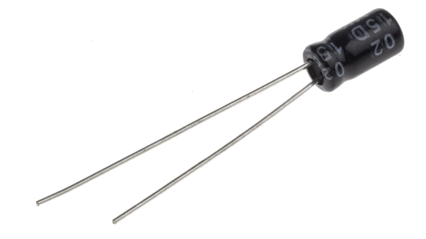Condensador electrolítico RS PRO, 220μF, ±20%, 16V dc, Radial, Orificio pasante, 8 (Dia.) x 5mm, paso 3.5mm