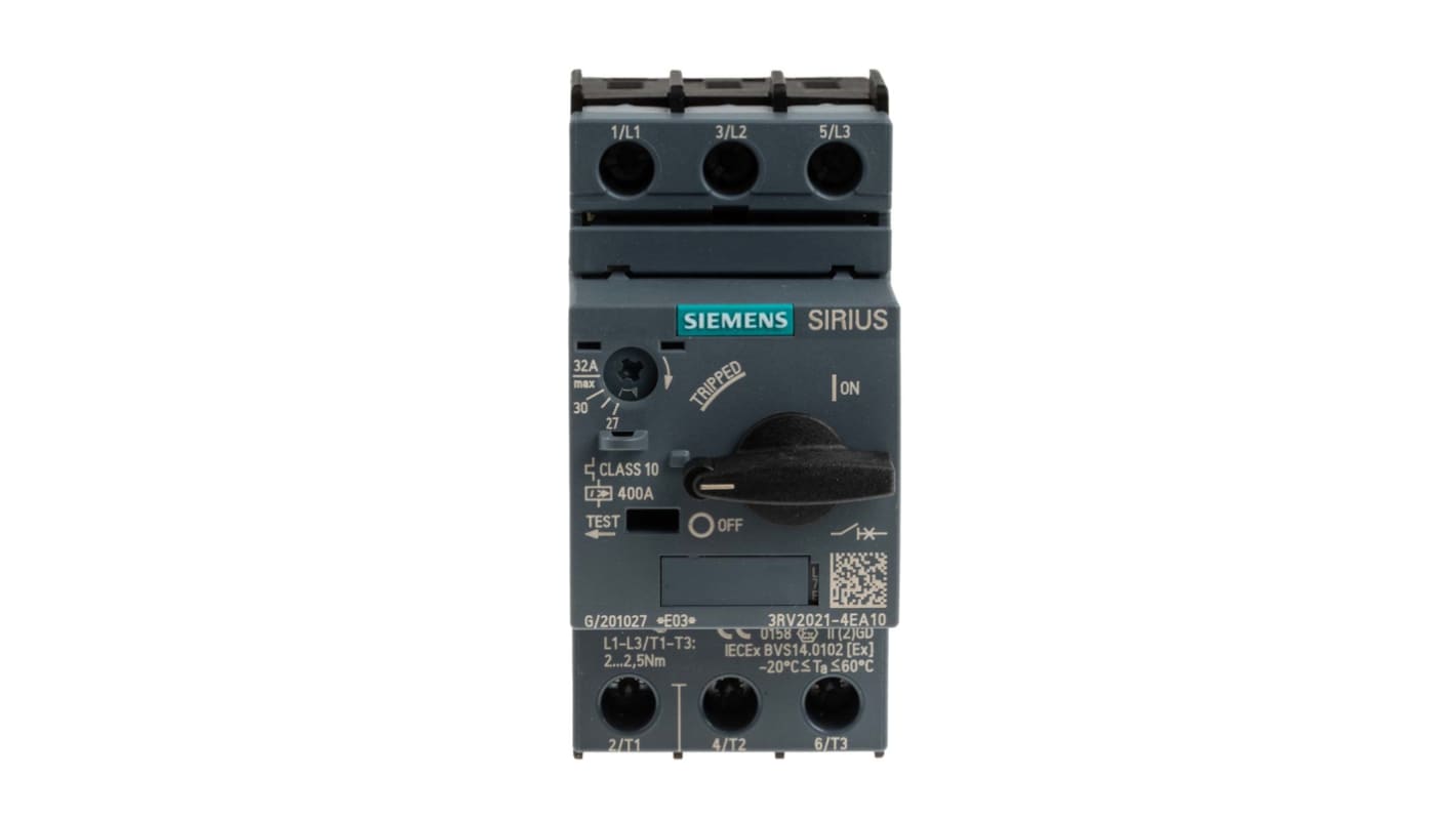 Interruttore automatico del motore Siemens, 690 V, 27 → 32 A SIRIUS