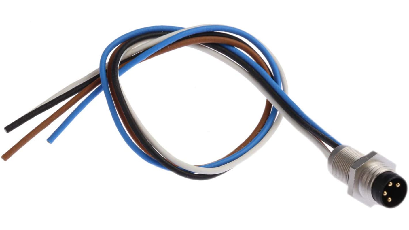 Cable de conexión binder, con. A M8 Macho, 3 polos, con. B Sin terminación, long. 200mm, 30 V, 4 A, IP67