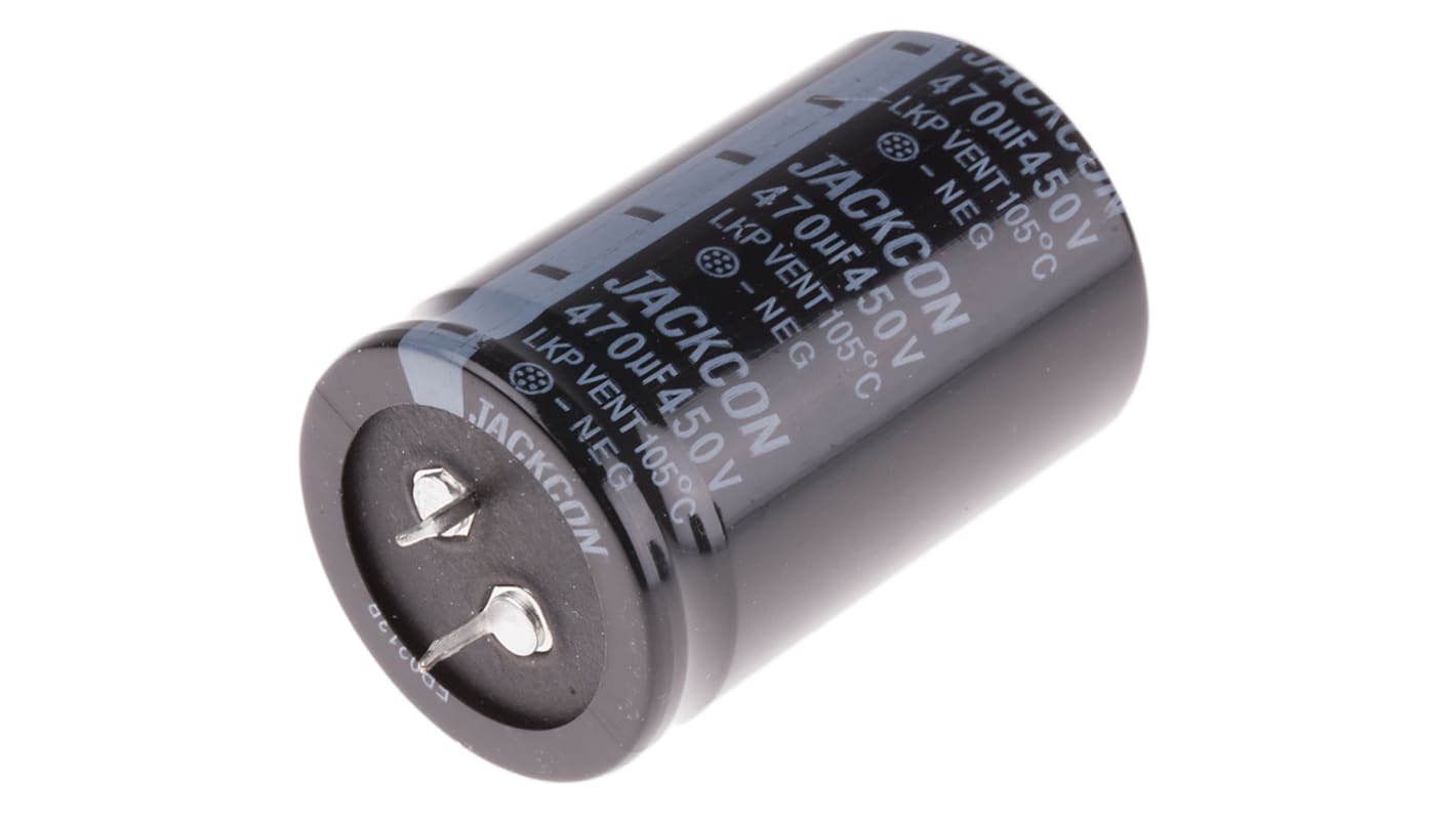 RS PRO 470μF Aluminium Electrolytic Capacitor 450V dc, Snap-In