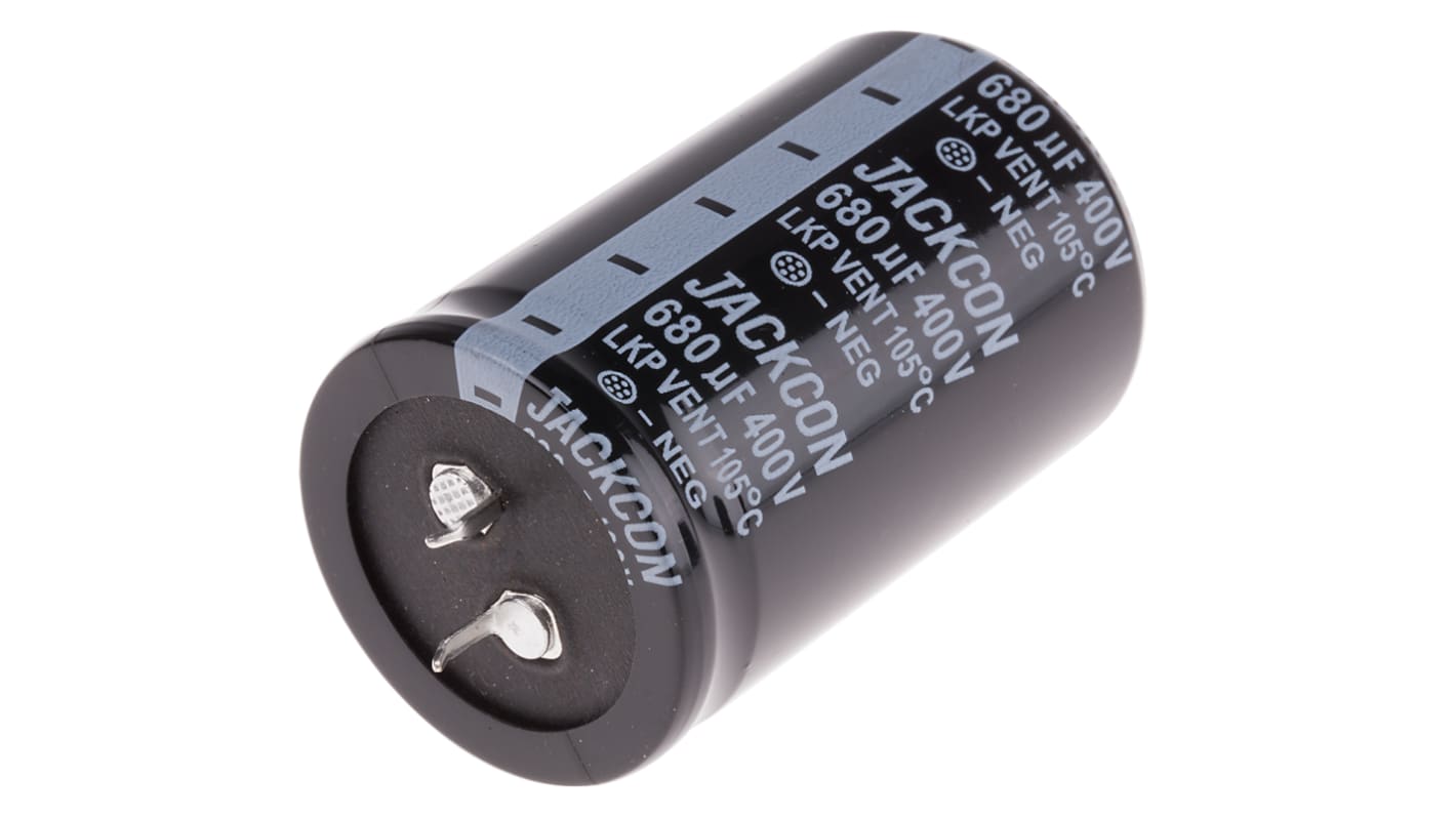 RS PRO Snap-In Aluminium-Elektrolyt Kondensator 680μF ±20% / 400V dc, Ø 35mm x 55mm x 55mm, bis 105°C