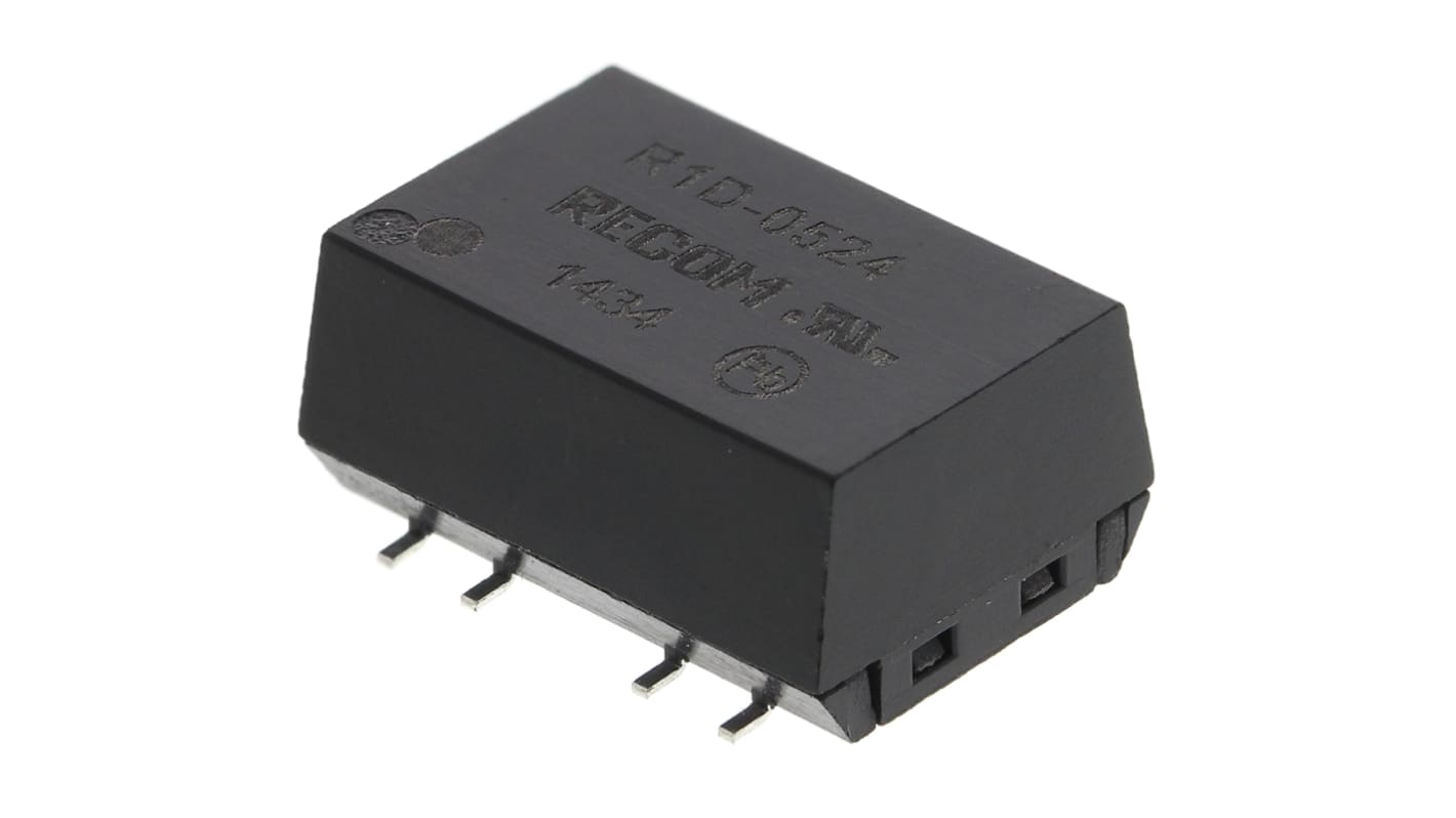 DC-DC převodník 1W, výstup: ±24V dc ±21mA 1kV dc, Vin 4,5 → 5,5 V DC