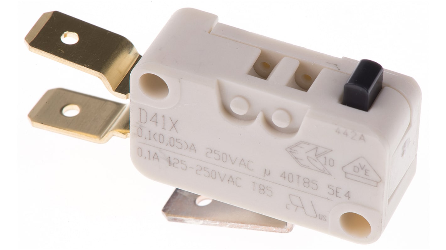 Microinterruttore, ZF, SPDT, 100 mA a 250 V c.a., con linguetta