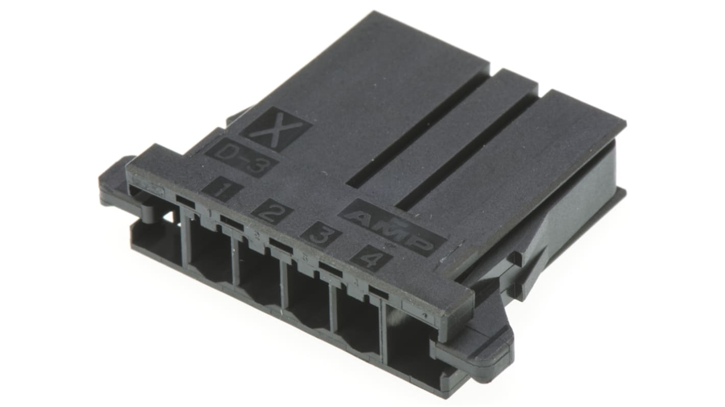 TE Connectivity, Dynamic 3000 Female Connector Housing, 3.81mm Pitch, 4 Way, 1 Row