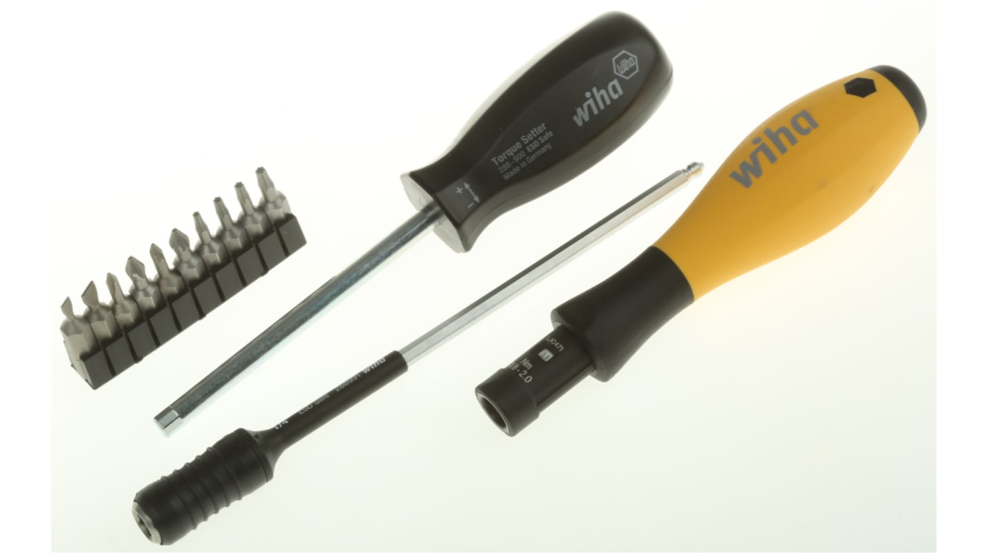 Wiha Tools Standard-Schraubendrehersatz, 13-teilig Schlitz, PHILLIPS, POZIDRIV, TORX ESD