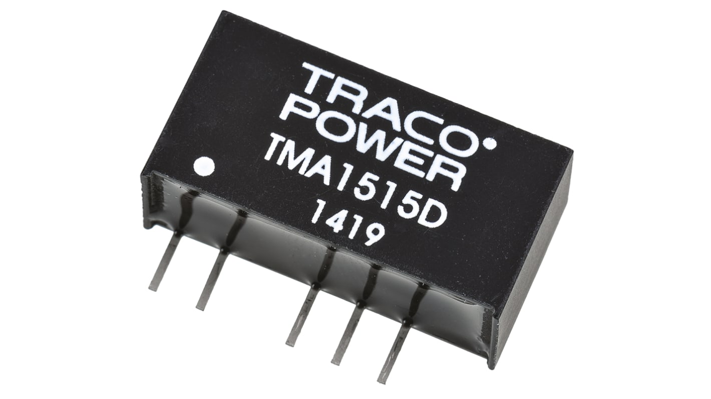 TRACOPOWER DC-DCコンバータ Vout：±15V dc 13.5 → 16.5 V dc, 1W, TMA 1515D