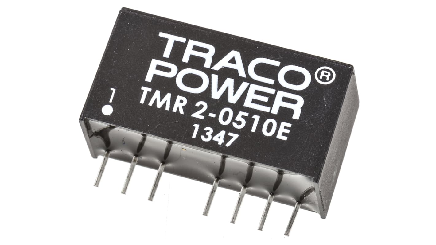 TRACOPOWER TMR 2E DC-DC Converter, 3.3V dc/ 500mA Output, 4.5 → 9 V dc Input, 2W, Through Hole, +85°C Max Temp