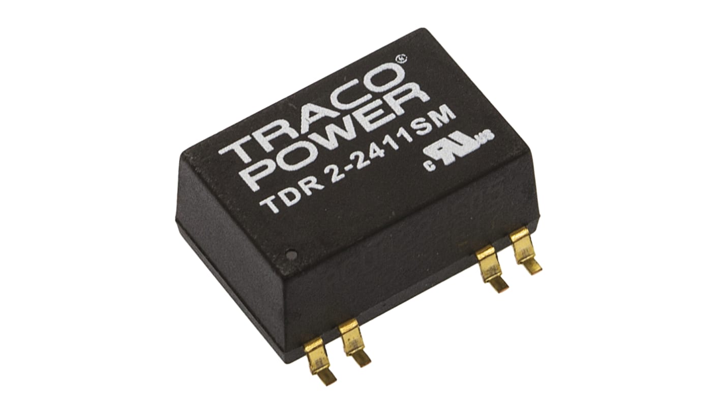 TRACOPOWER TDR 2SM DC/DC-Wandler 2W 24 V dc IN, 5V dc OUT / 400mA Oberflächenmontage 1.5kV dc isoliert