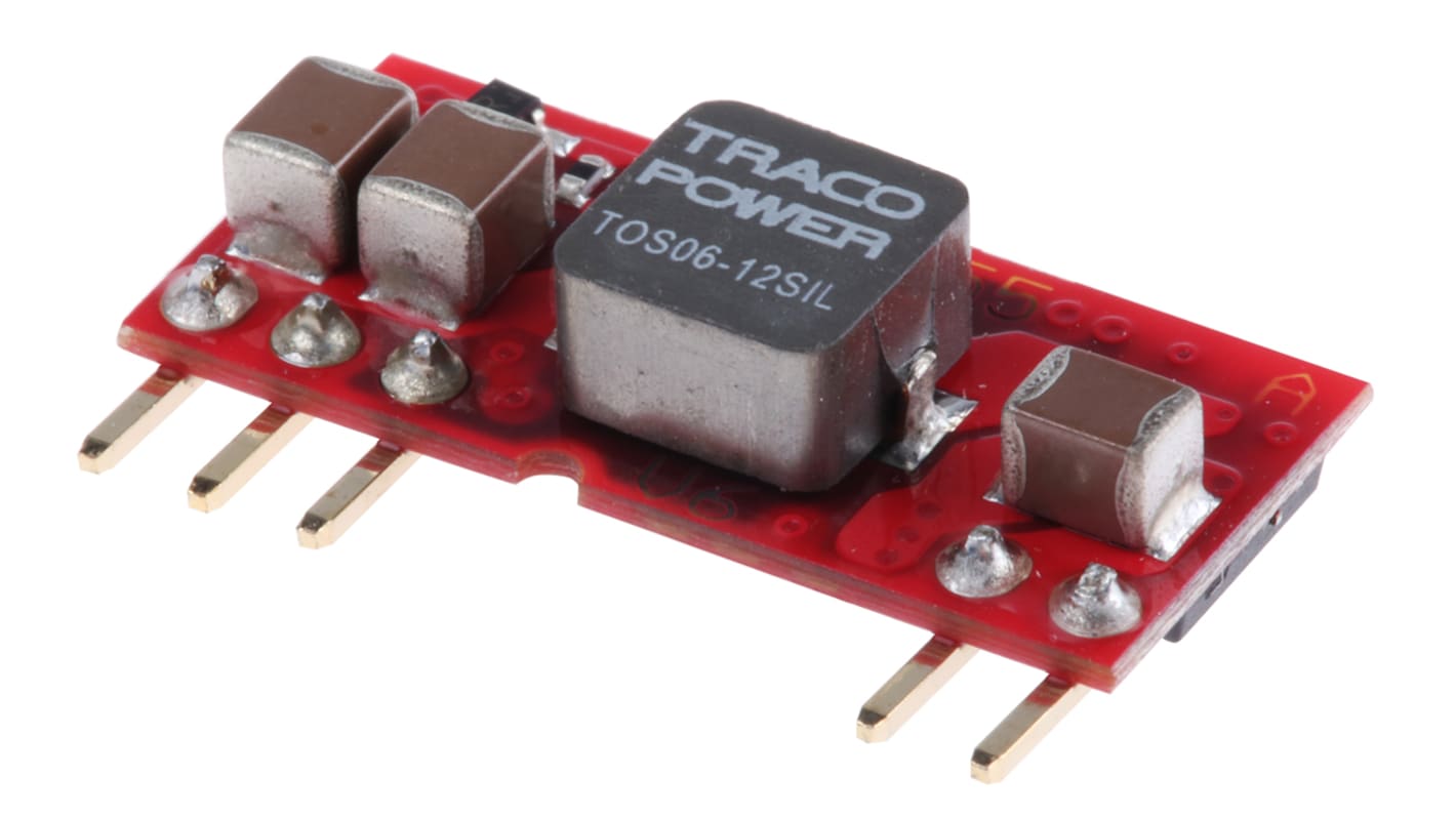 TRACOPOWER TOS, Vout: 0.75 → 5V dc 30W, Vin: 8,3 → 14 V dc DC-DC-konverter