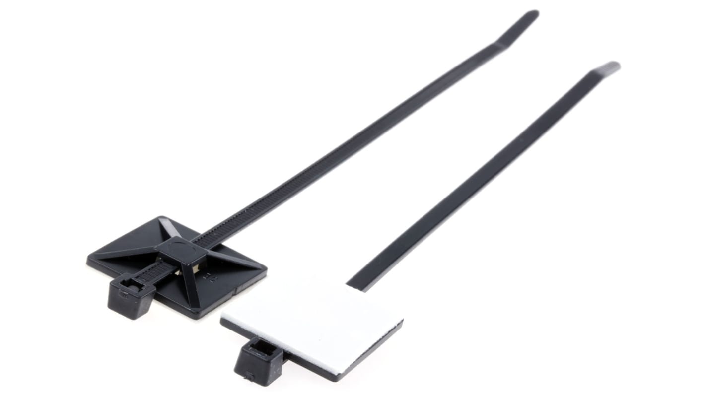 HellermannTyton Cable Tie, Assembly, 200mm x 5.4 mm, Black Nylon