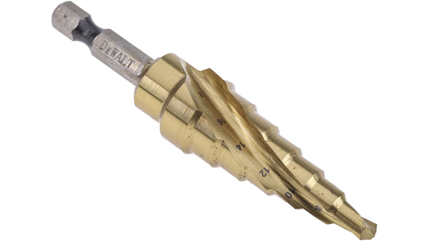 DT5027QZ DeWALT HSS Step Drill Bit 8mm x 18mm RS