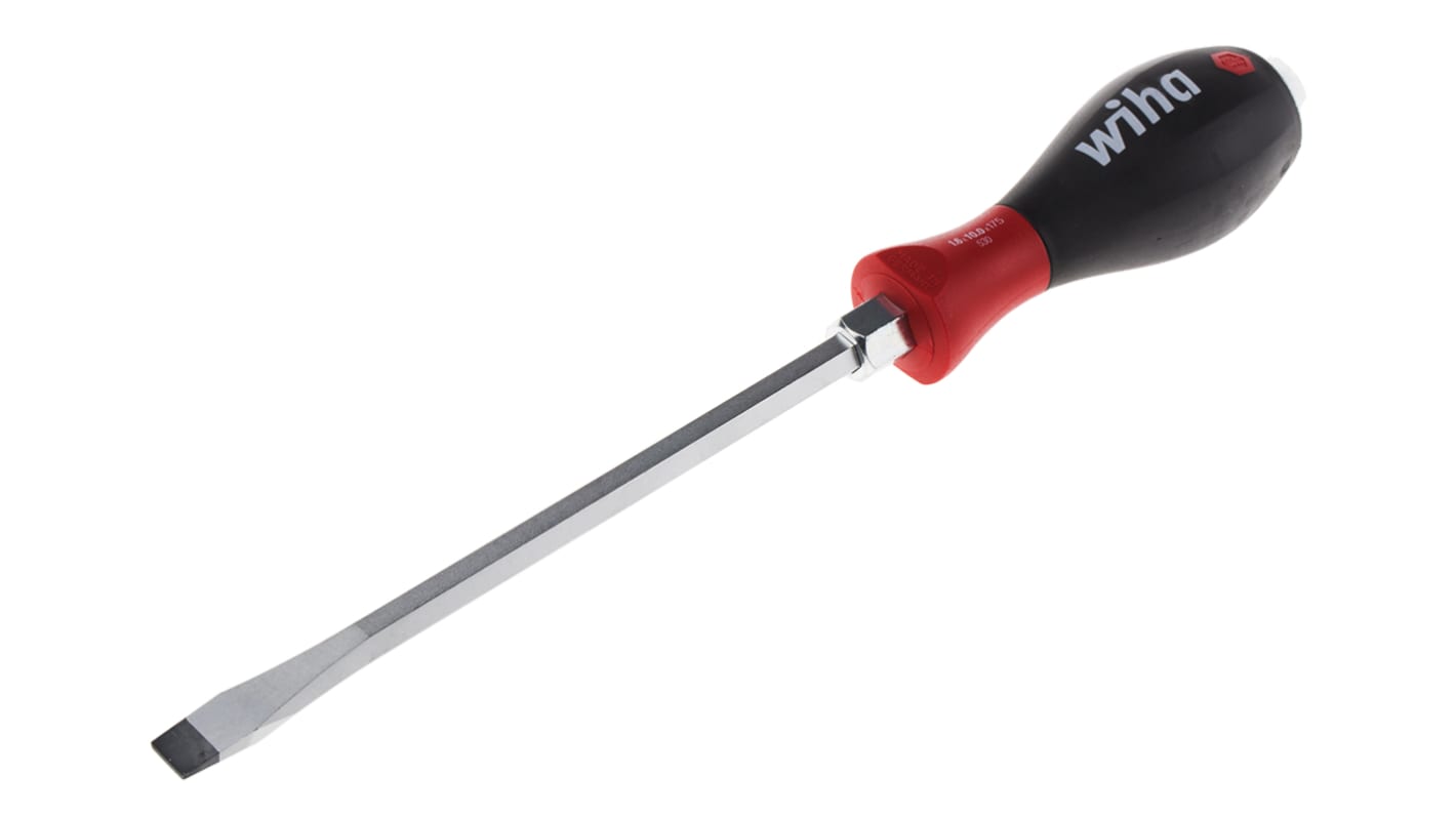 Wiha Tools Flat, 10 mm Tip, 175 mm Blade, 296 mm Overall