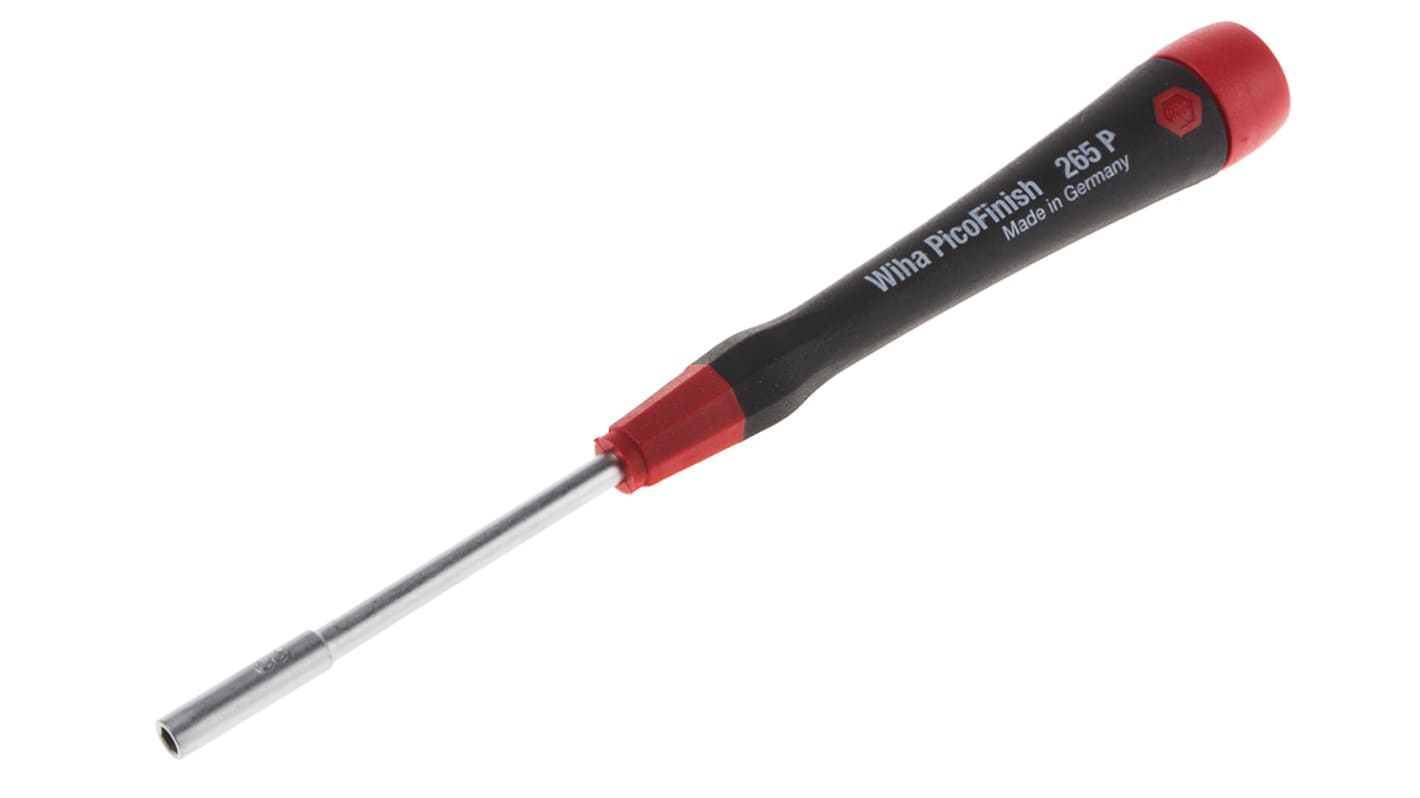 Wiha Tools Hexagon Nut Screwdriver, 3 mm Tip, 60 mm Blade, 160 mm Overall