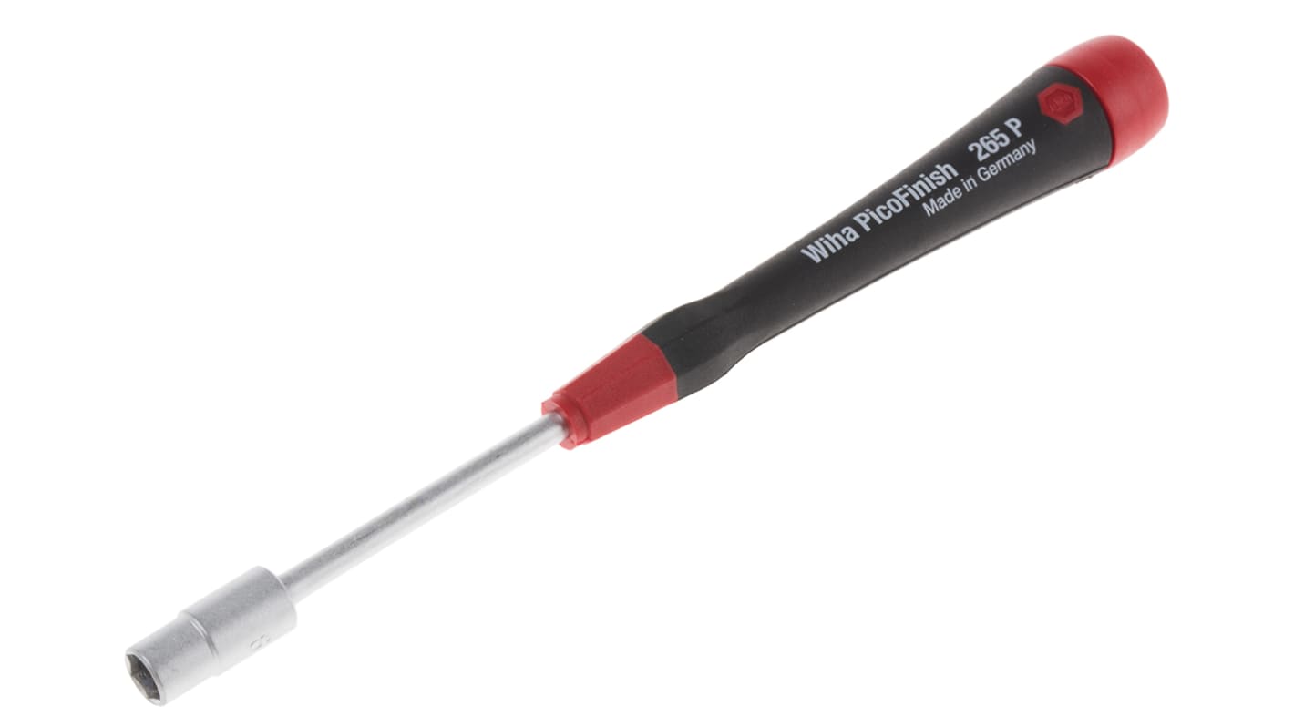 Wiha Hexagon Nut  Screwdriver, 6 mm Tip, 60 mm Blade, 160 mm Overall