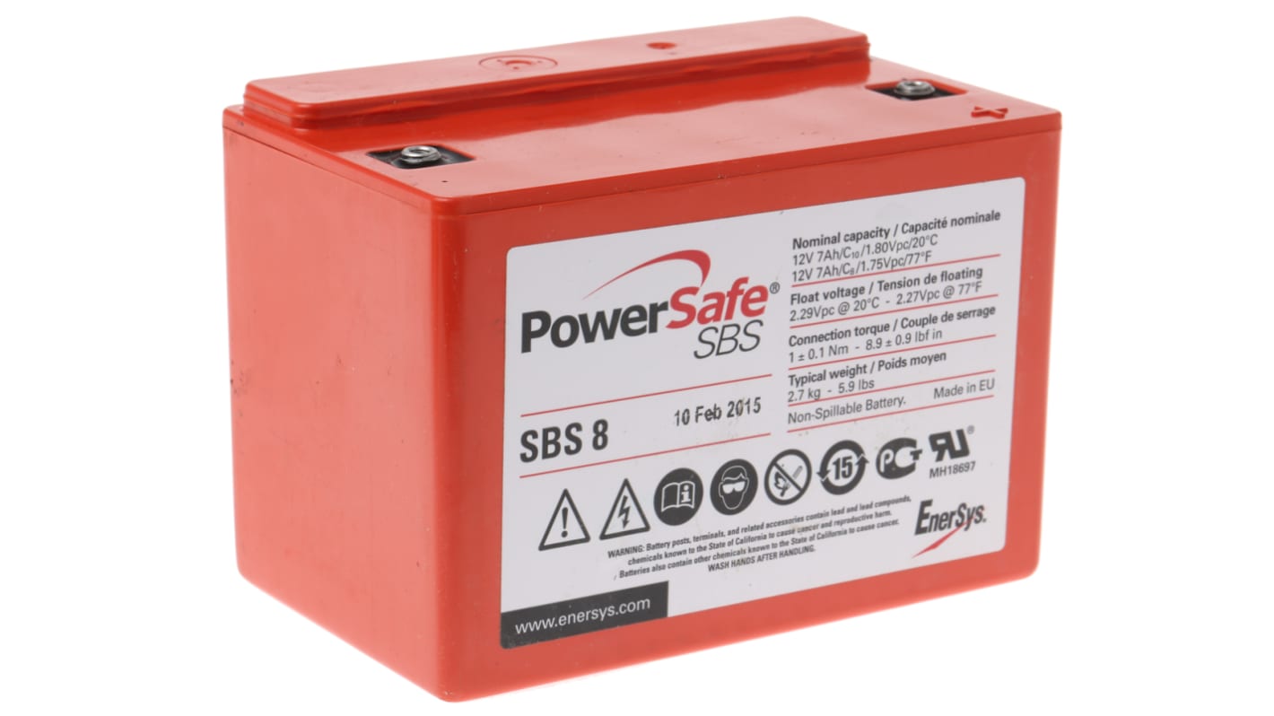 Enersys PowerSafe RSAMP3716, 12V Forseglet blysyrebatteri, Rent bly Type, 7Ah