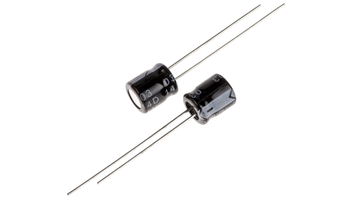 RS PRO, THT Aluminium-Elektrolyt Kondensator 47μF ±20% / 35V dc, Ø 6mm x 7mm x 7mm, bis 105°C