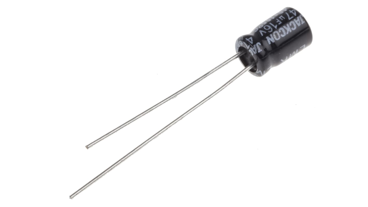 RS PRO, THT Aluminium-Elektrolyt Kondensator 47μF ±20% / 16V dc, Ø 5mm x 7mm x 7mm, bis 105°C