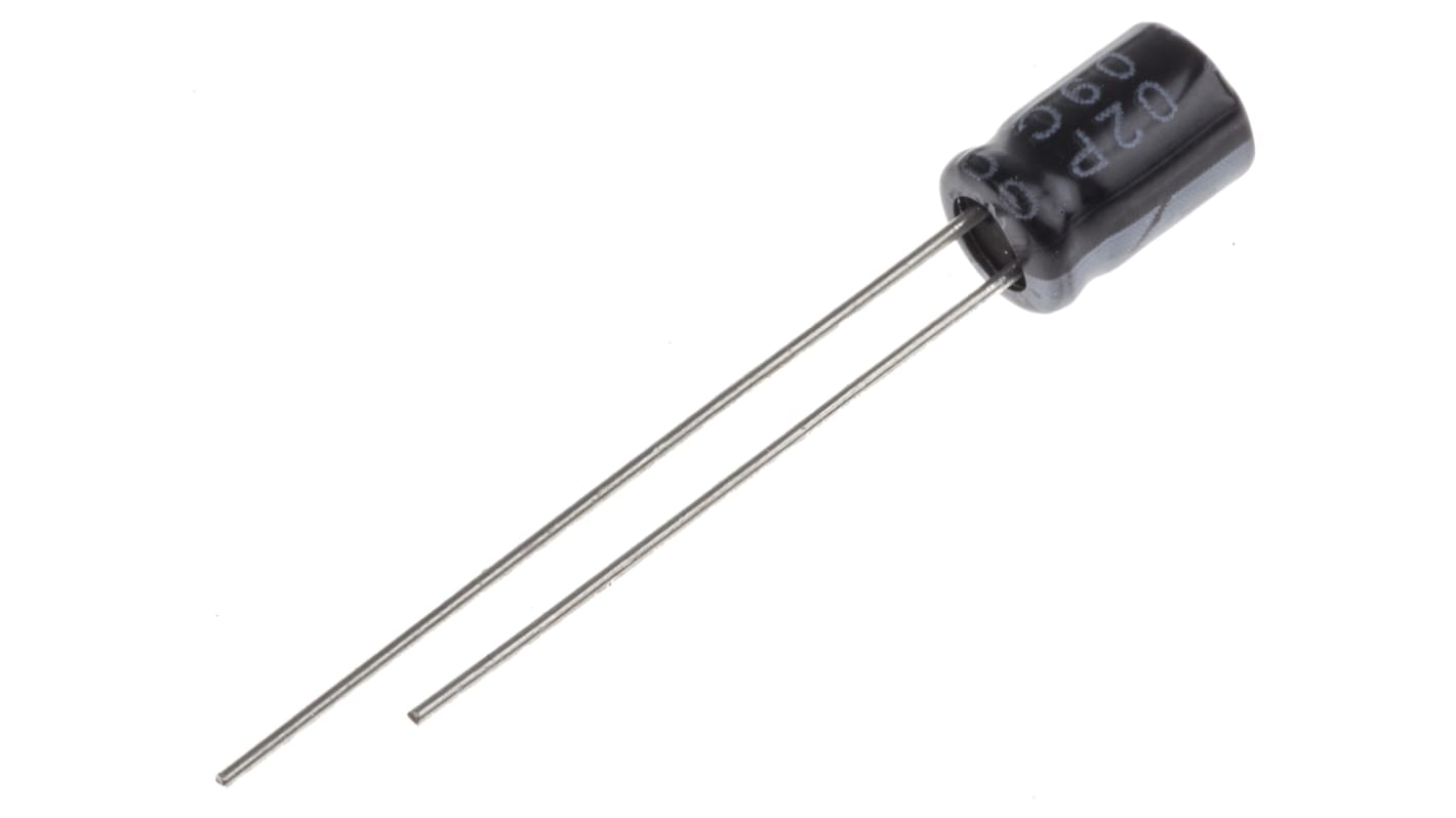 RS PRO, THT Aluminium-Elektrolyt Kondensator 100μF ±20% / 6.3V dc, Ø 5mm x 7mm x 7mm, bis 105°C