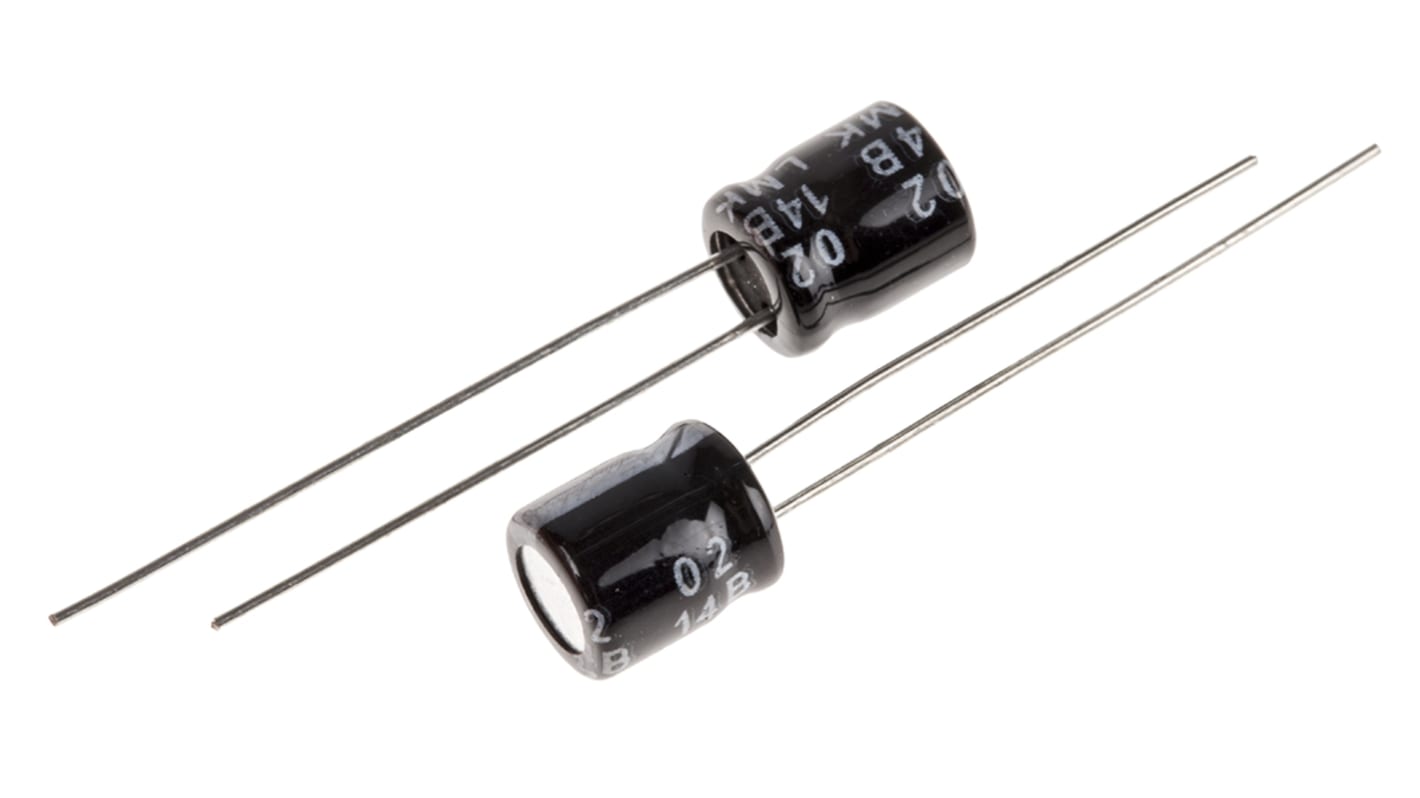 RS PRO 220μF Aluminium Electrolytic Capacitor 16V dc, Radial, Through Hole