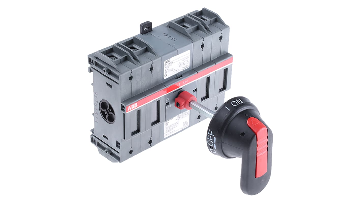 ABB 4P Pole Isolator Switch - 200A Maximum Current, 75kW Power Rating, IP20