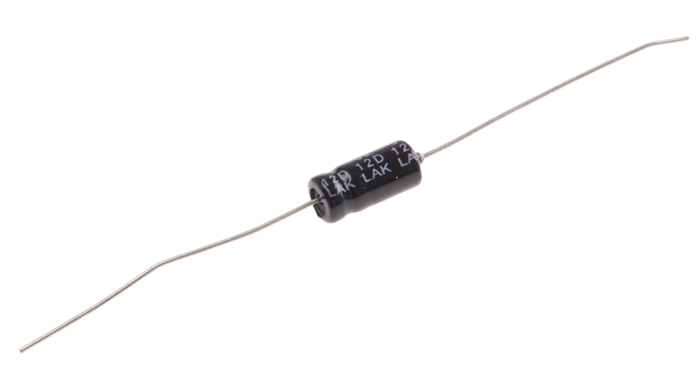 RS PRO 1μF Aluminium Electrolytic Capacitor 63V dc, Axial, Through Hole