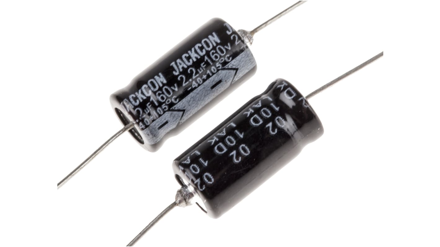 RS PRO, THT Elektrolyt Alu Kondensator, Elko 2.2μF ±20% / 160V dc, Ø 8mm x 16mm x 16mm, bis 105°C