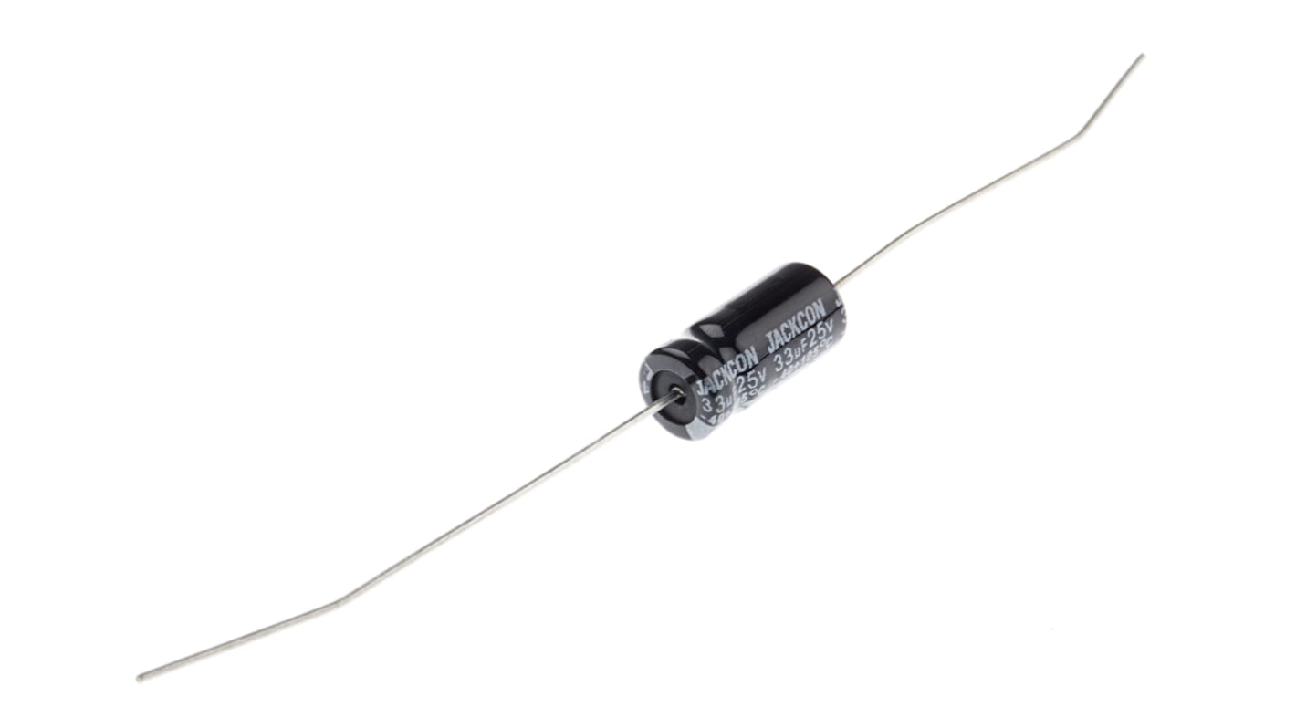 RS PRO 33μF Aluminium Electrolytic Capacitor 25V dc, Axial, Through Hole