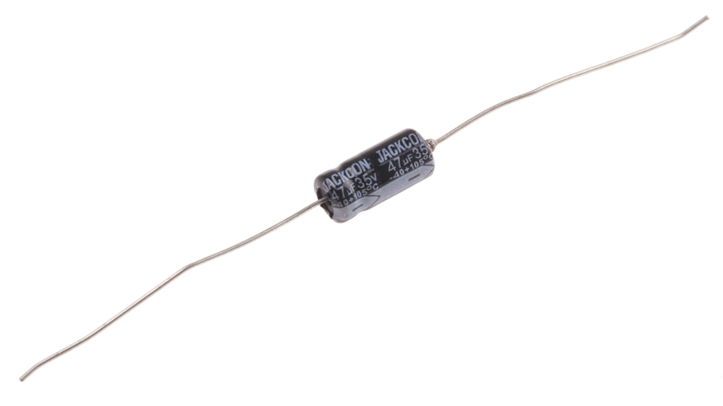 RS PRO, THT Aluminium-Elektrolyt Kondensator 47μF ±20% / 35V dc, Ø 6mm x 13mm x 13mm, bis 105°C