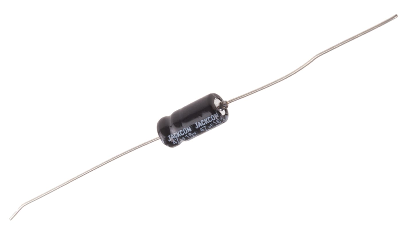 RS PRO 47μF Aluminium Electrolytic Capacitor 16V dc, Axial, Through Hole