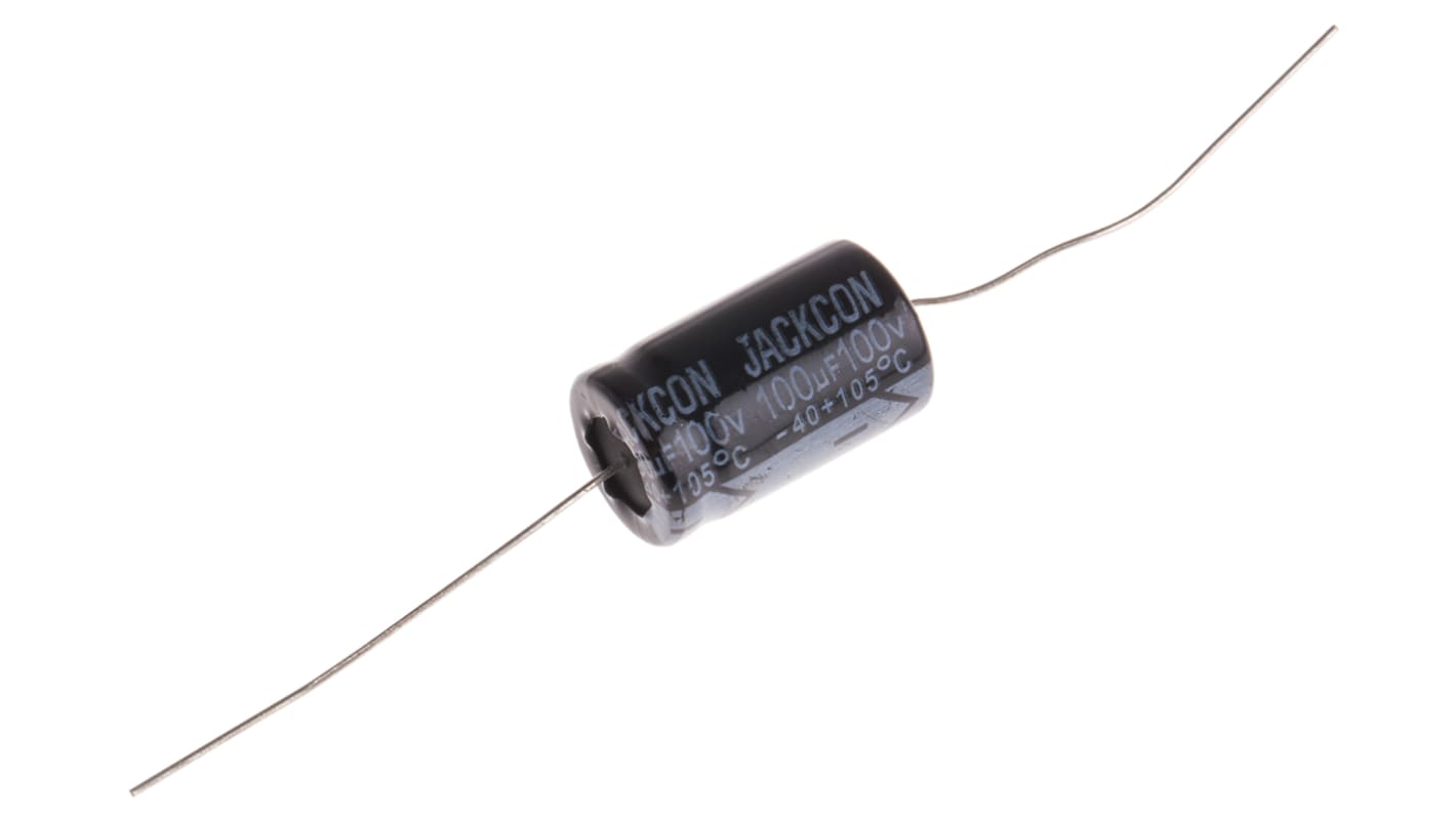 RS PRO, THT Aluminium-Elektrolyt Kondensator 100μF ±20% / 100V dc, Ø 13mm x 22mm x 22mm, bis 105°C