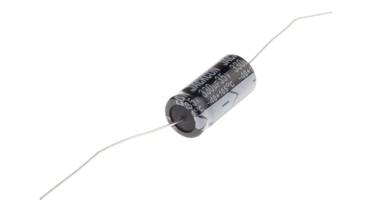 RS PRO 330μF Aluminium Electrolytic Capacitor 35V dc, Axial, Through Hole