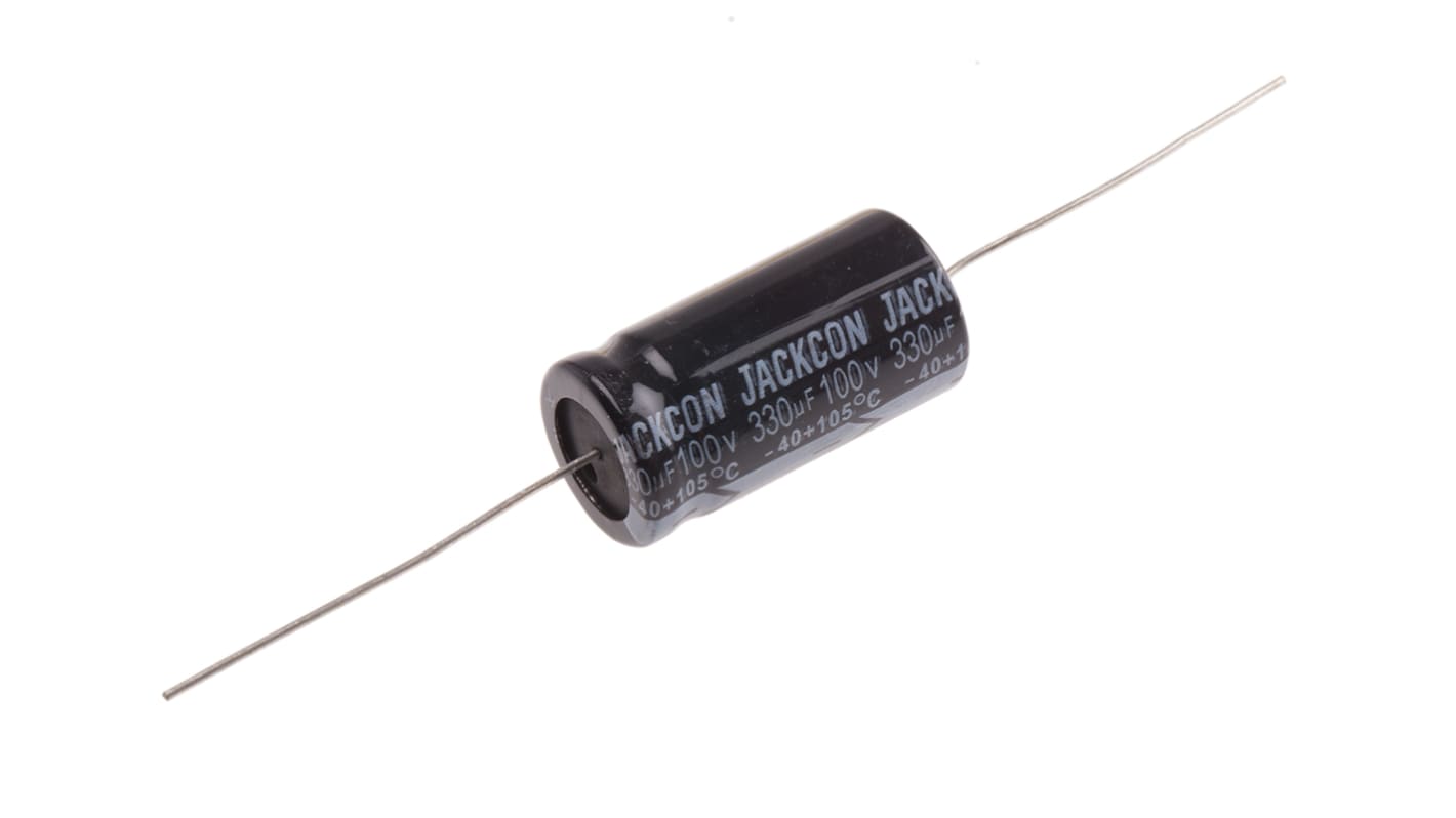 RS PRO 330μF Aluminium Electrolytic Capacitor 100V dc, Axial, Through Hole