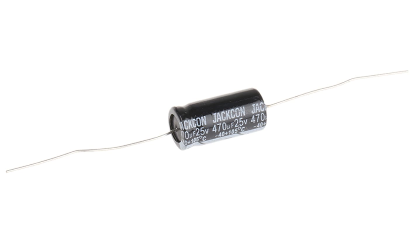 RS PRO, THT Aluminium-Elektrolyt Kondensator 470μF ±20% / 25V dc, Ø 10mm x 21mm x 21mm, bis 105°C