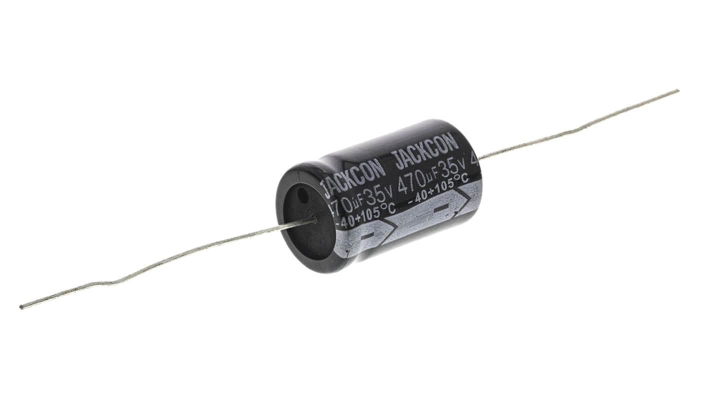 RS PRO 470μF Aluminium Electrolytic Capacitor 35V dc, Axial, Through Hole