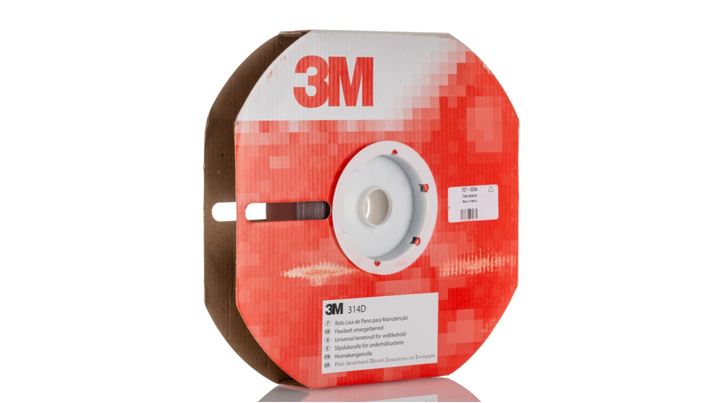 3M 314D P240 Grit Very Fine Utility Cloth Roll, 25m x 38mm