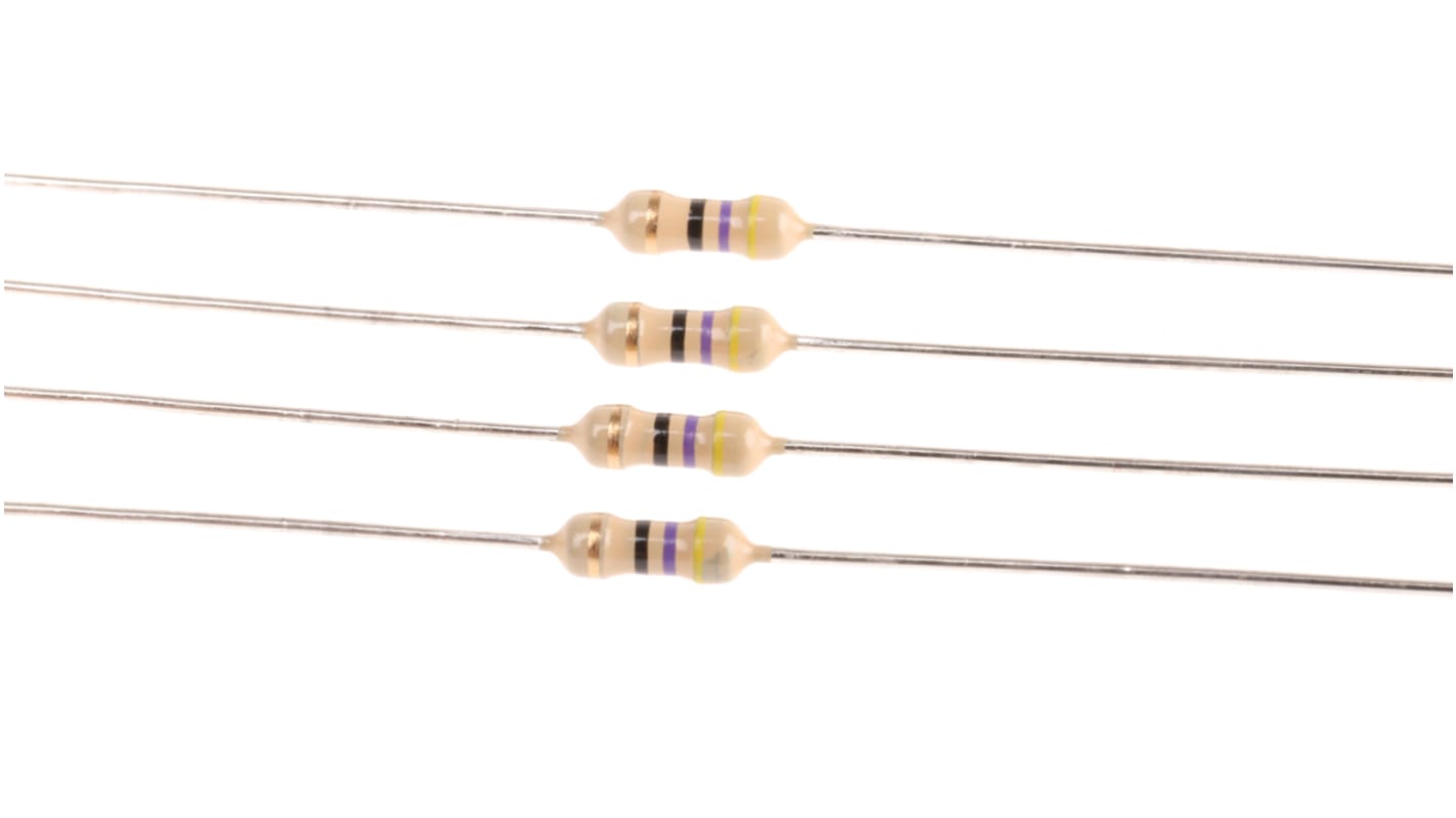 RS PRO 47Ω Carbon Film Resistor 0.25W ±5%