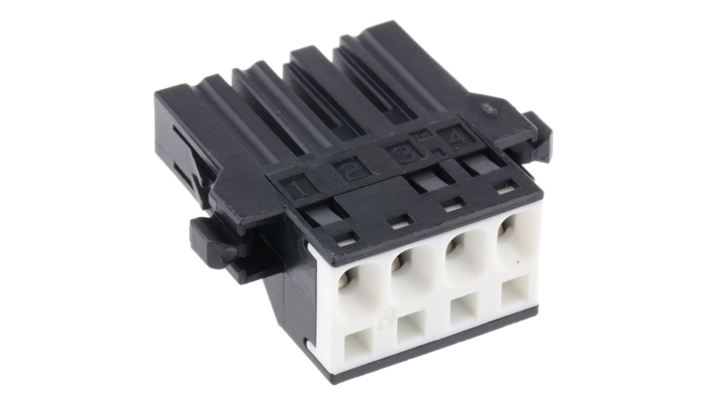 JST, J300 Female Connector Housing, 5.08mm Pitch, 4 Way, 1 Row