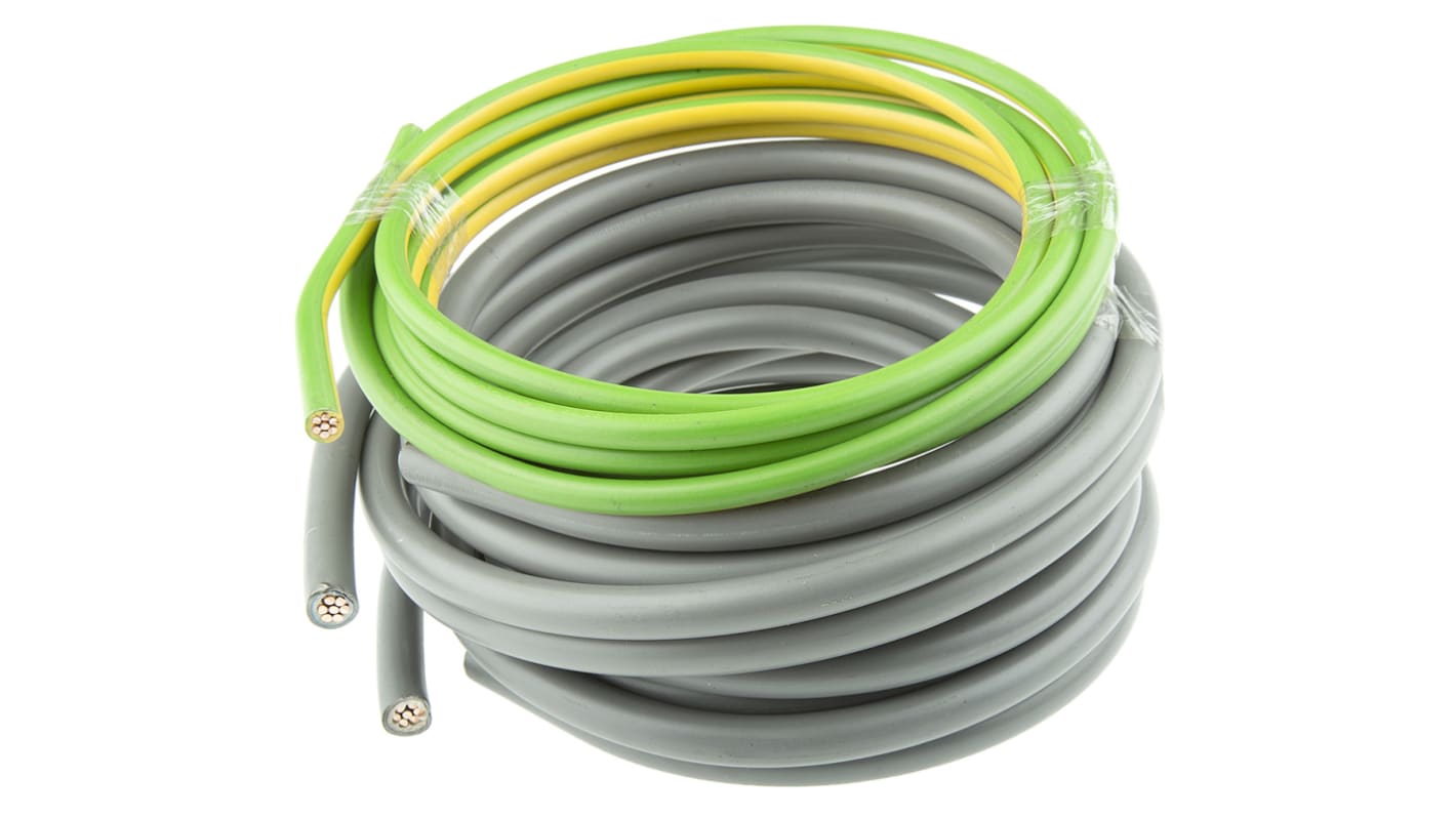 Kabel do kanałów i koryt 25 mm² Szary Prysmian 300/500 V dł. 3m