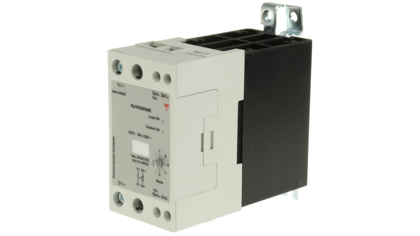 Carlo Gavazzi Solid State Relay, 30 A rms Load, DIN Rail Mount, 265 V ac Load, 10 V dc Control