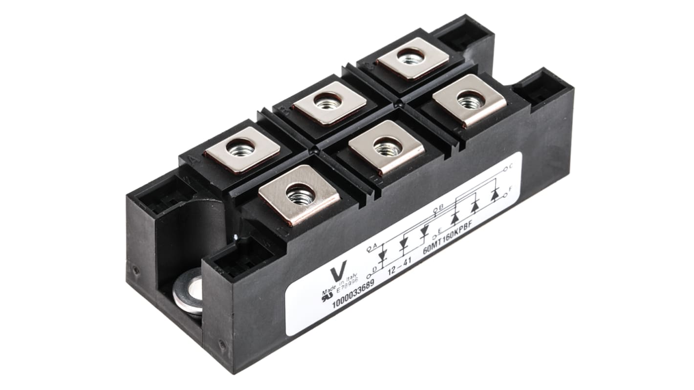 Vishay Bridge Rectifier Module, 75A, 1600V, 3-phase, 6-Pin