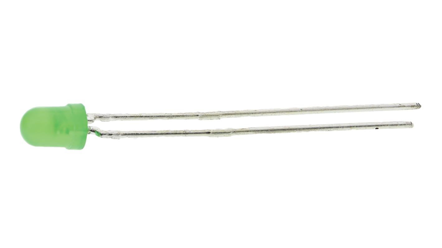 Vishay2.4 V Green LED 3mm Through Hole, TLHG4400