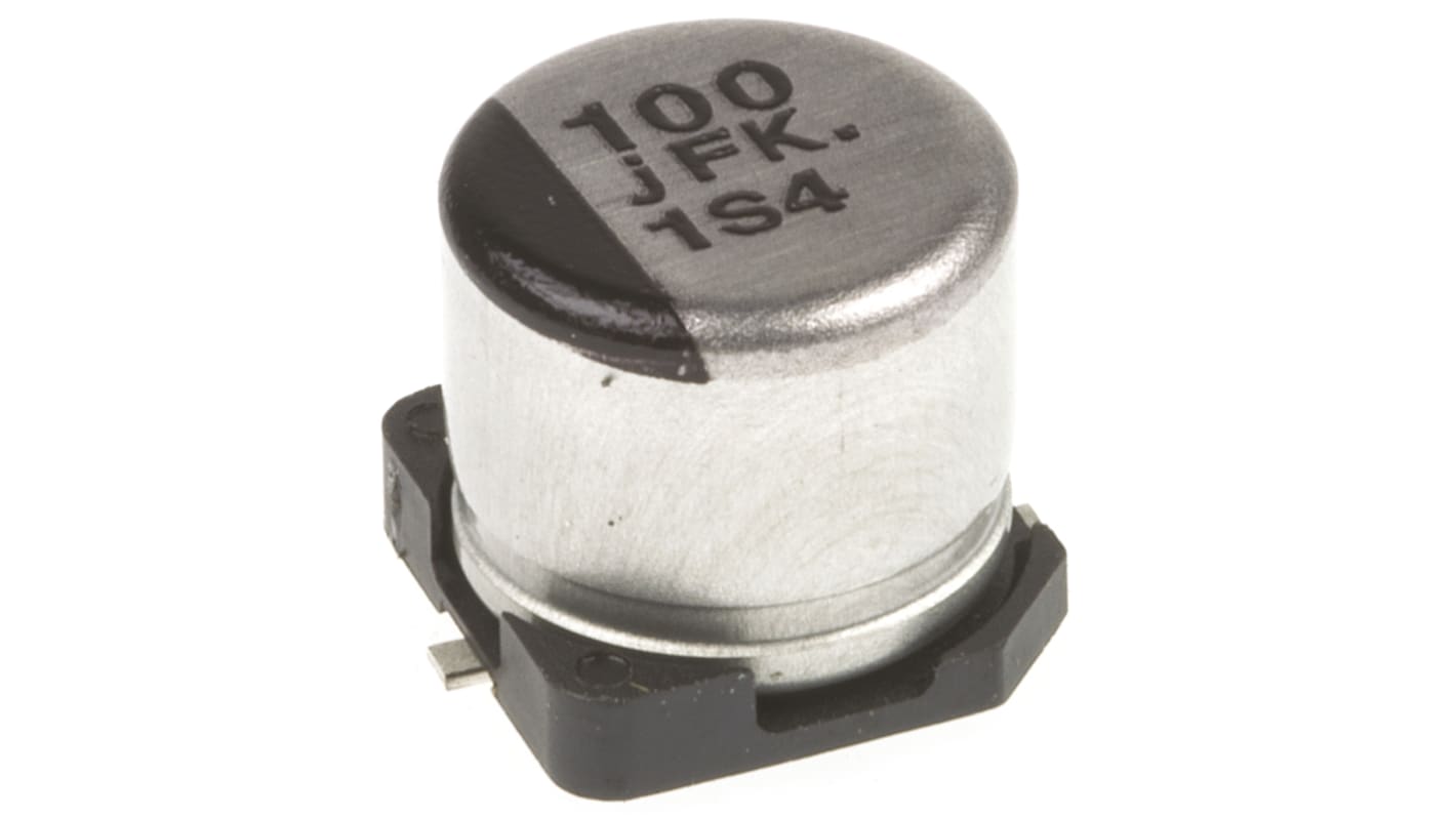 Panasonic 100μF Aluminium Electrolytic Capacitor 6.3V dc, Surface Mount - EEEFK0J101P