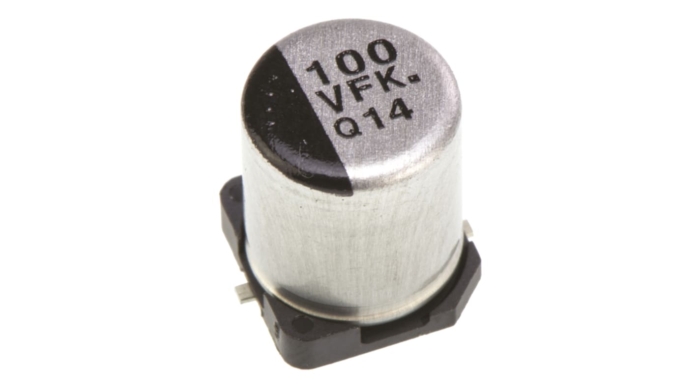 Panasonic 100μF Aluminium Electrolytic Capacitor 35V dc, Surface Mount - EEEFK1V101XP