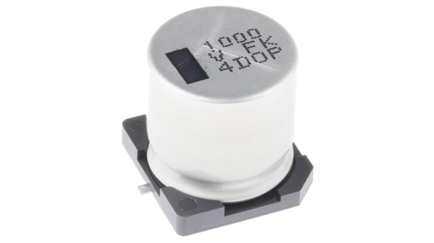 Panasonic , SMD Aluminium-Elektrolyt Kondensator 1000μF ±20% / 35V dc, Ø 16mm x 16.5mm, bis 105°C