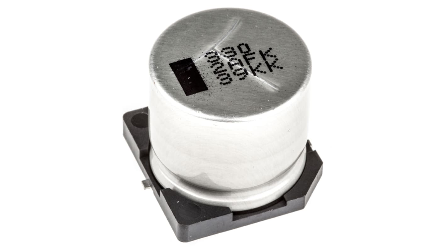 Panasonic , SMD Aluminium-Elektrolyt Kondensator 330μF ±20% / 100V dc, Ø 18mm x 16.5mm, bis 105°C