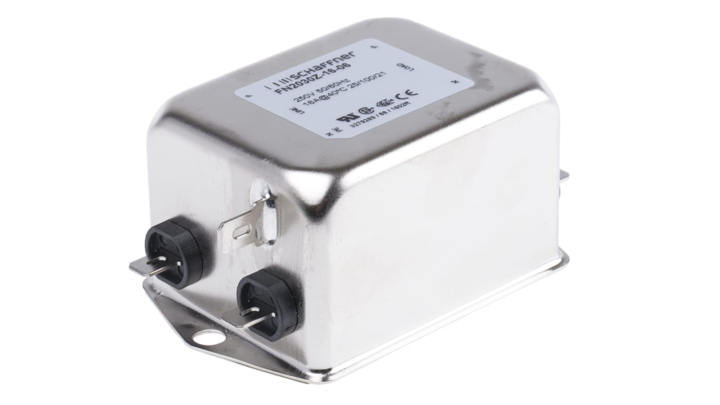 FN2030Z1606 Schaffner, FN2030 16A 250 V ac/dc 60Hz, Chassis Mount