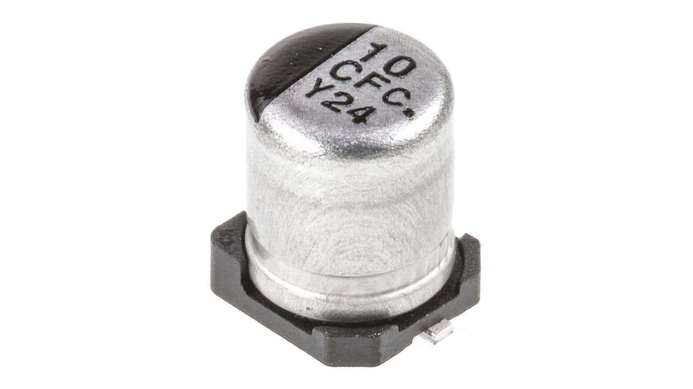 Panasonic , SMD Elektrolyt Kondensator 10μF ±20% / 16V dc, Ø 4mm x 5.4mm, bis 105°C